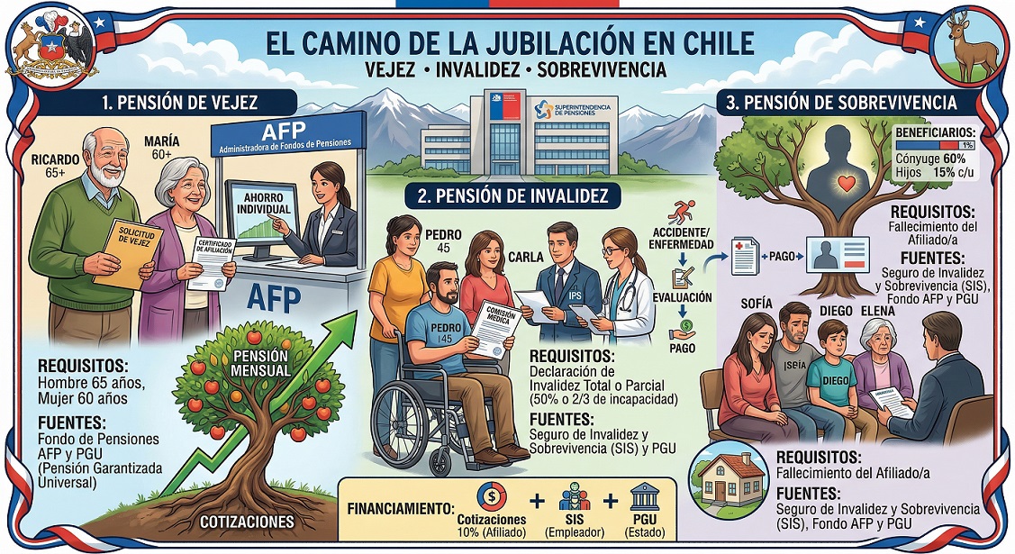 la jubilacion para pensionarse por vejez invalidez y sobrevivencia