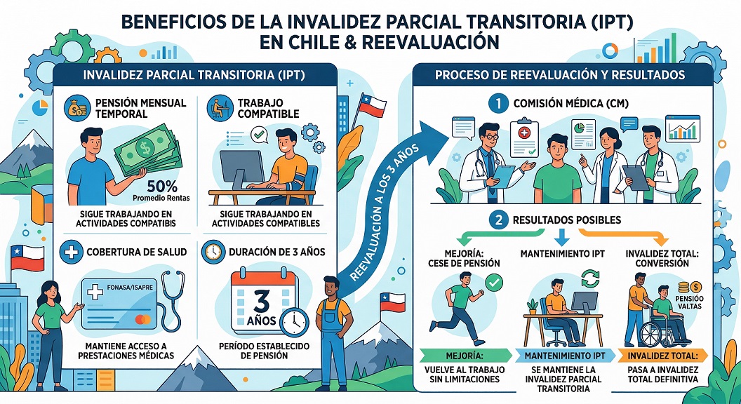 los beneficios de la invalidez parcial transitoria y la reevaluacion