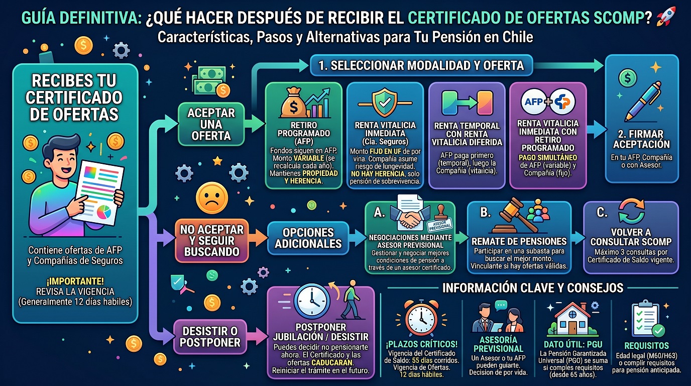 pasos a seguir tras recibir el certificado de ofertas scomp