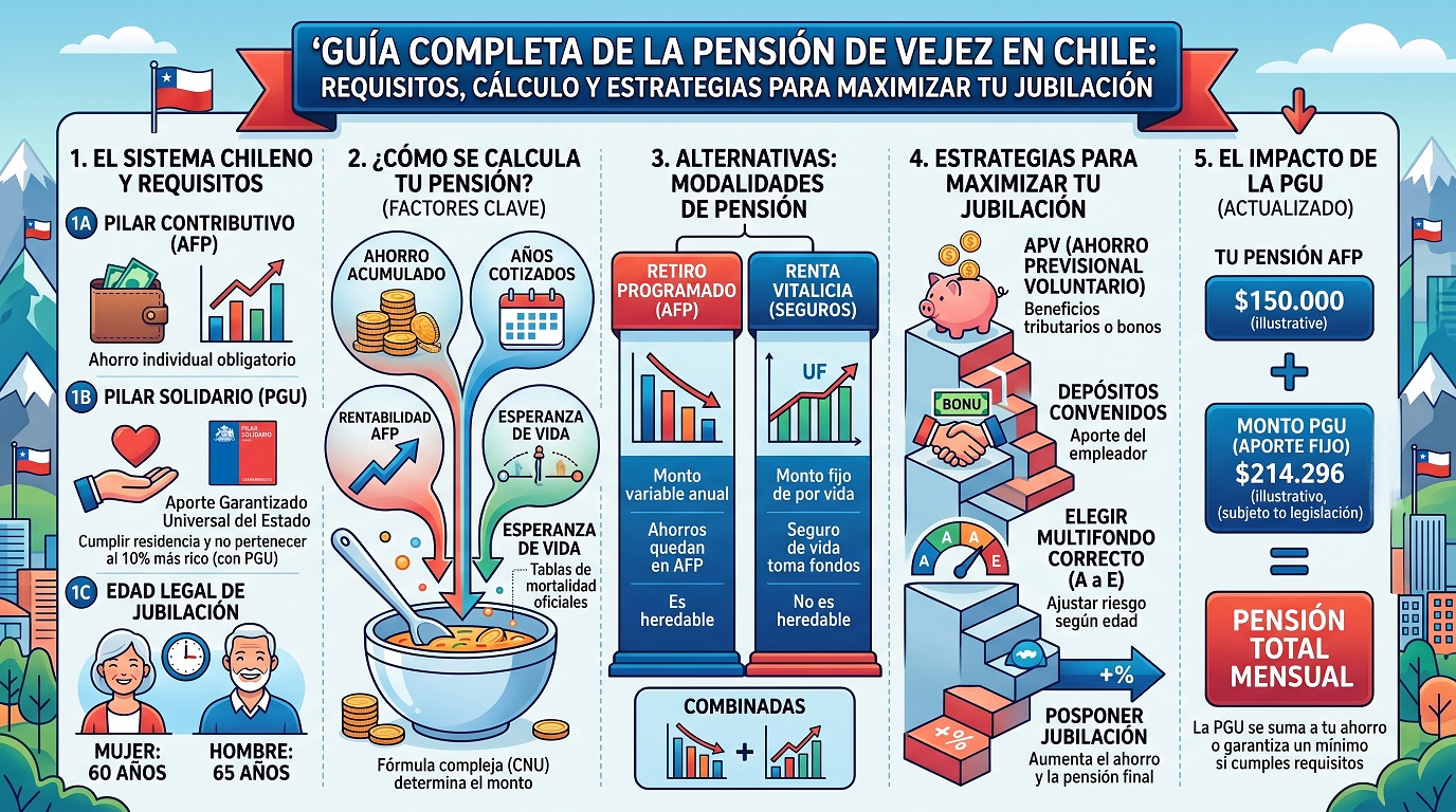 pension de vejez en chile requisitos y como calcularla