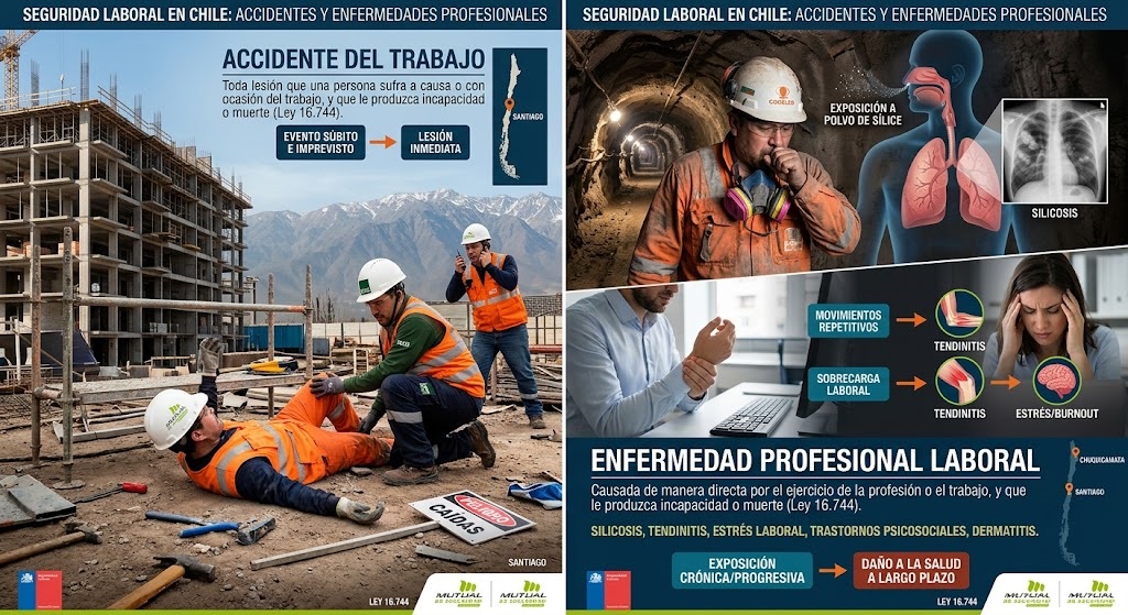 accidente del trabajo y enfermedad profesional laboral en chile