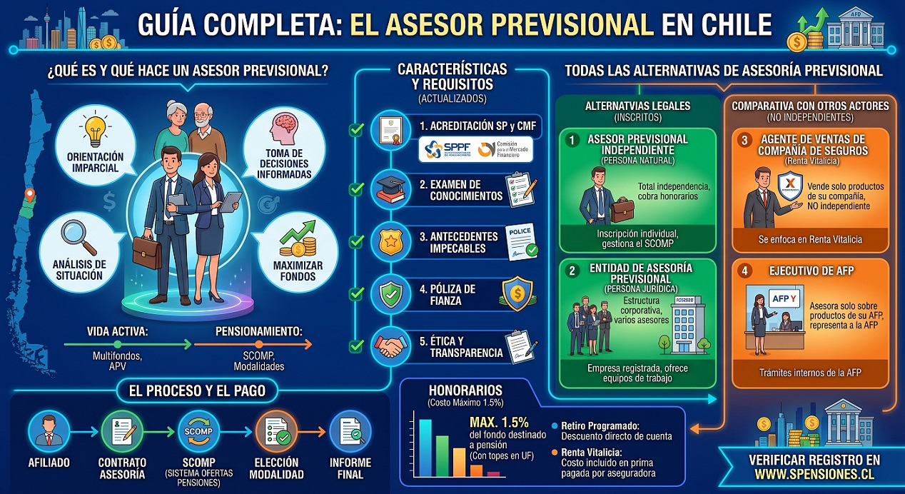 como es un asesor previsional en chile