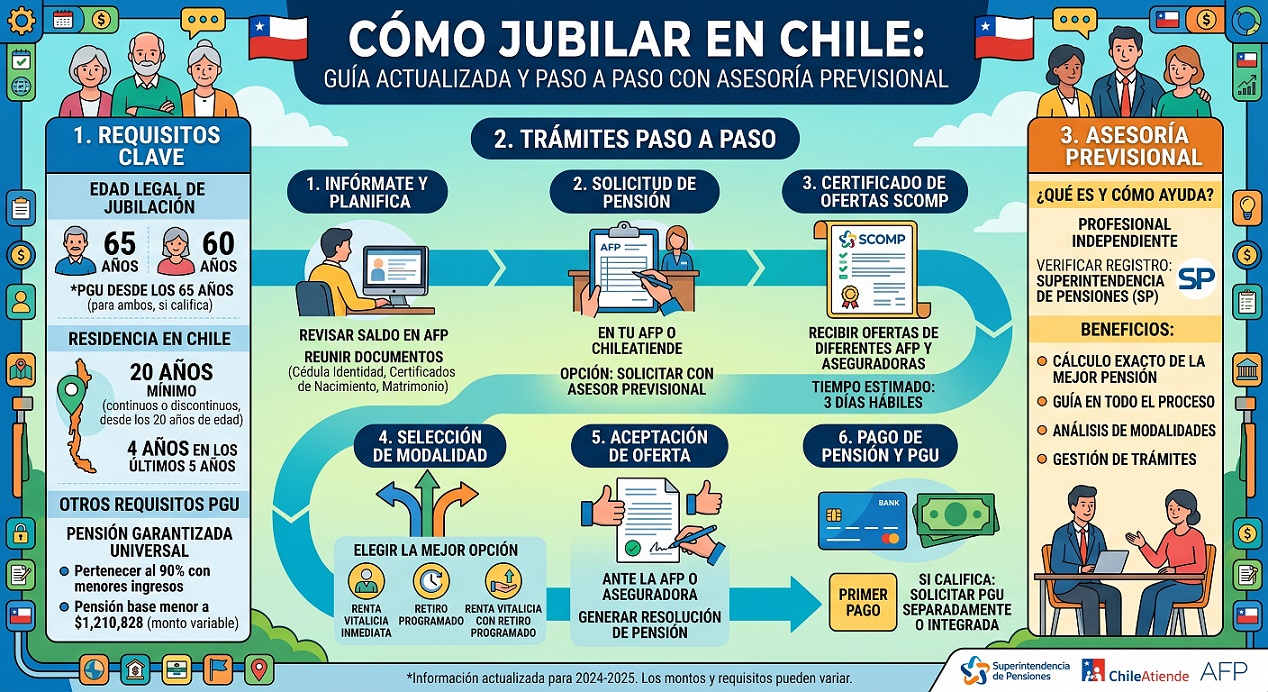 como jubilar en chile