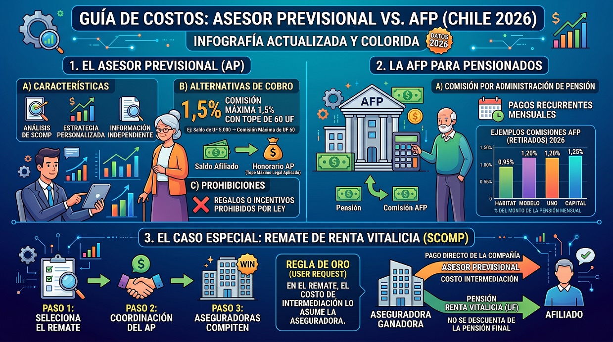 cuanto cobra un asesor previsional en chile 2026