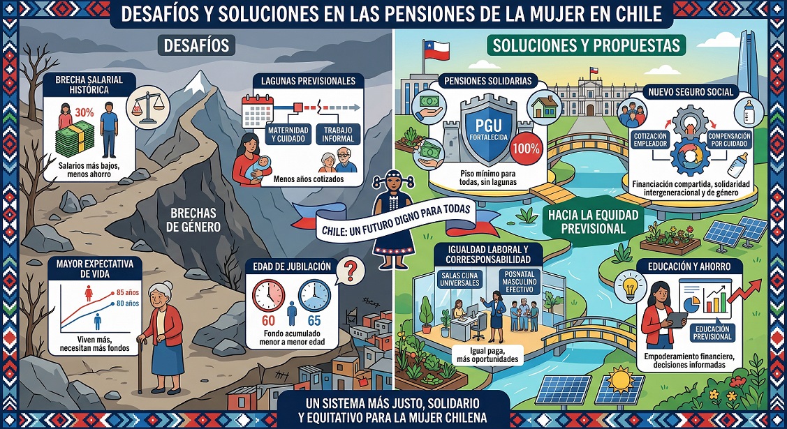 desafios y soluciones en las pensiones de la mujer en chile