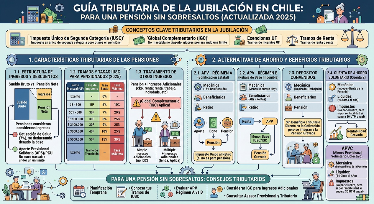 impuestos tras la jubilacion en chile