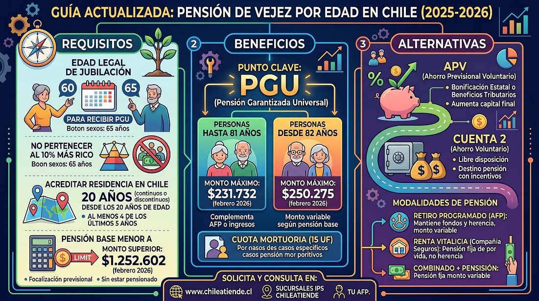 pension de vejez por edad en chile