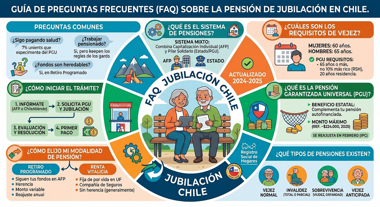 preguntas frecuentes sobre la pension de jubilacion en chile